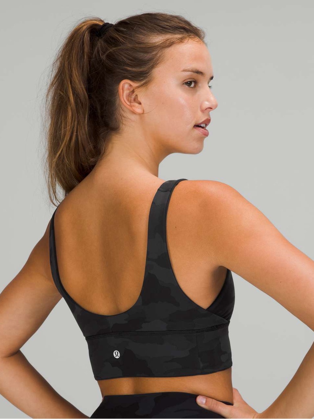 Lululemon Align Reversible Bra- Black / Heritage 365 Camo Deep Coal Multi